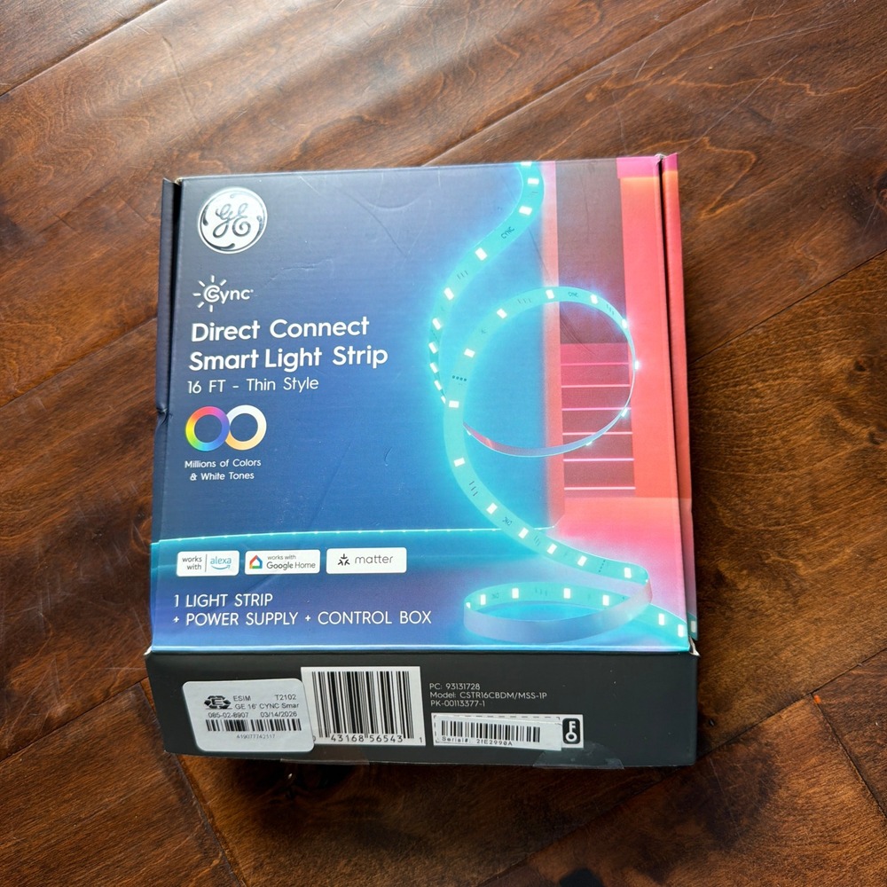 GE Cync Direct Connect Smart Light Strip 16FT Thin Style